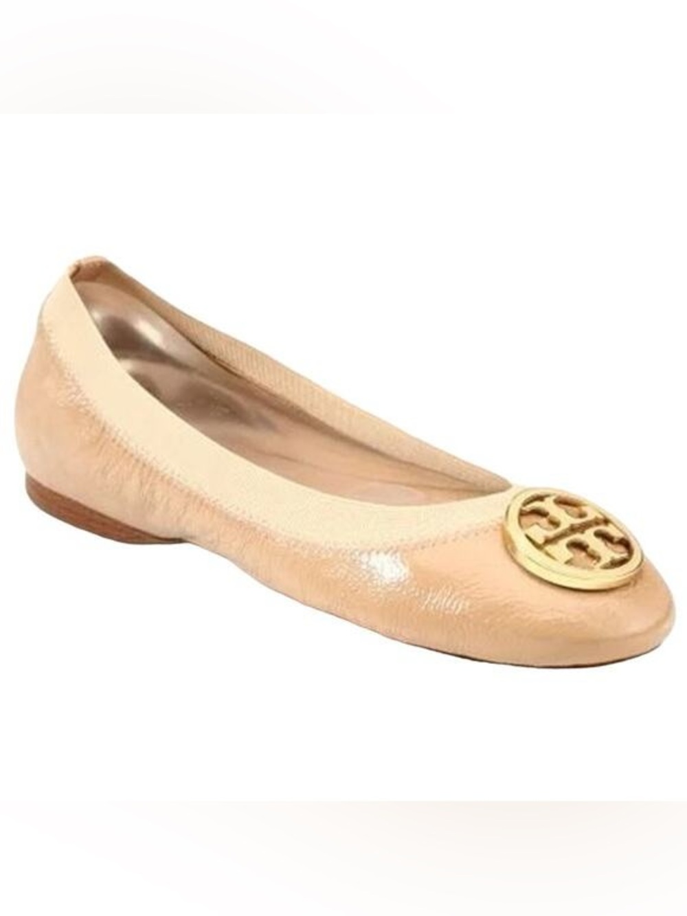 Tory Burch Patent Leather Ballet Flat with Logo Medallion